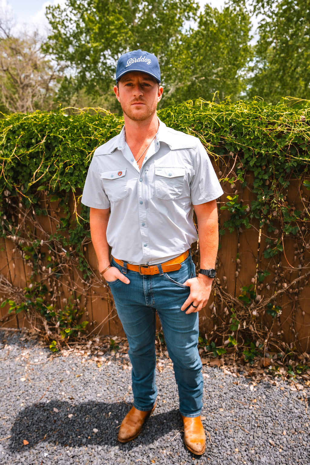 BirdDog X Howler Brother Blue Tech Shirt